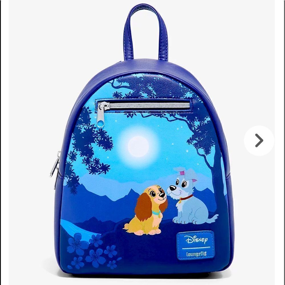 Loungefly Disney Lady and The Tramp Moonlight stroll mini backpack NWT